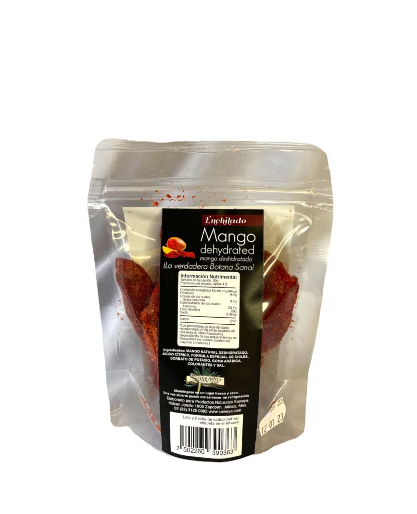 Mango Enchilado Deshidratado 130g Productos Naturales Saweya