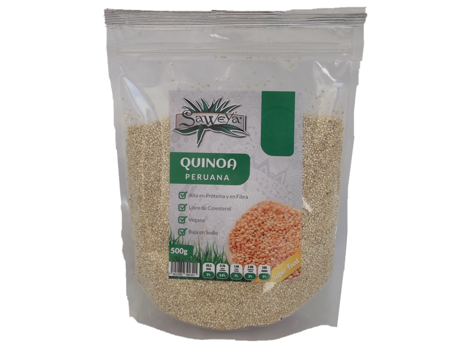 Quinoa Peruana 500gr Productos Naturales Saweya